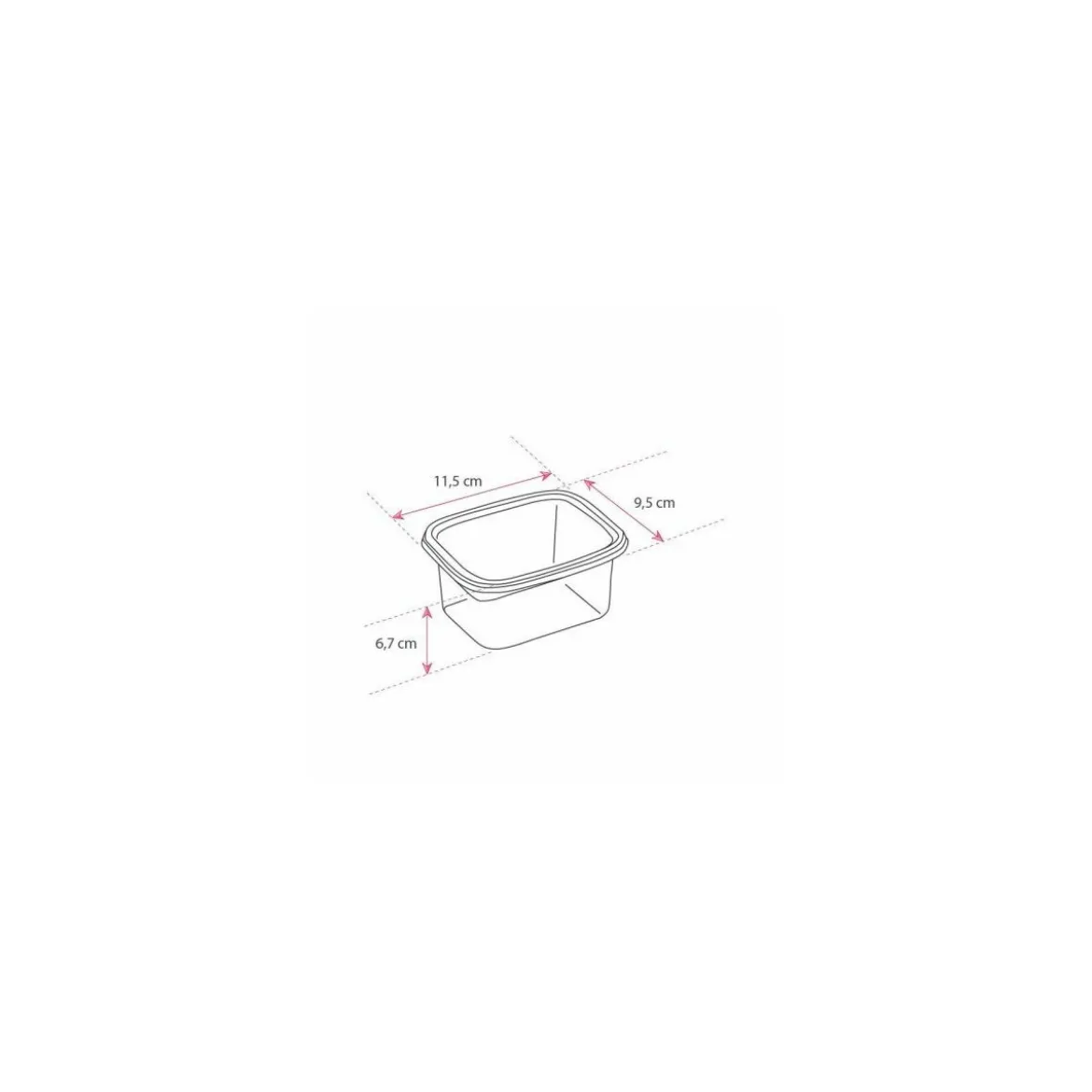Boite plastique translucide Prestipack avec couvercle 450 ml - par 600