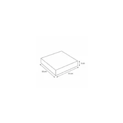 Boite pâtissière blanche en carton 33 x 33 x 5 cm - par 50