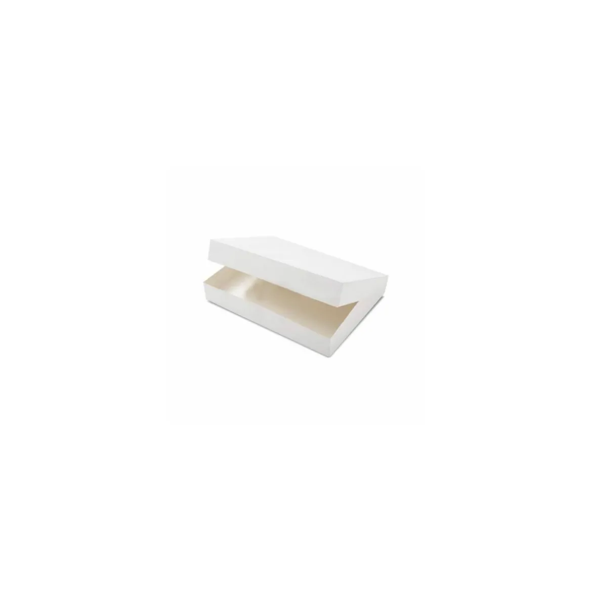 Boite traiteur carton blanc 35 x 26 x 6 cm - par 25