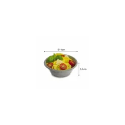 Bol rond PP taupe ø 14 cm - par 20