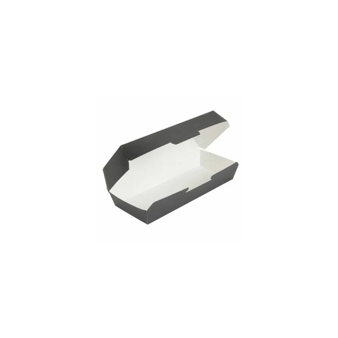 Boîte alimentaire rectangulaire kraft noir 2000 ml - par 50