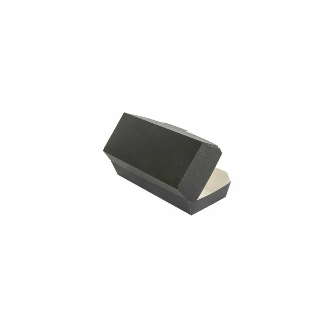 Boîte alimentaire rectangulaire kraft noir 2000 ml - par 50