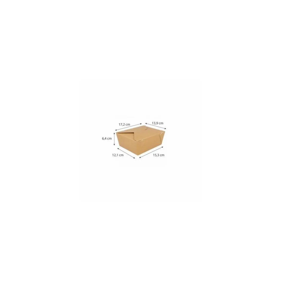 Boîte américaine kraft brun 1350 ml - par 50
