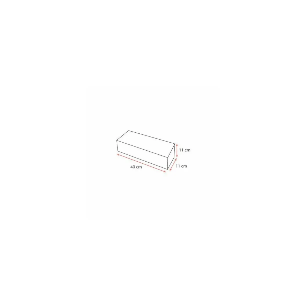 Boîte à buche carton blanc 40 x 11 x 11 cm - par 25