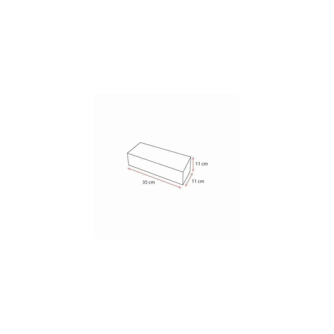 Boîte à buche carton blanc 35 x 11 x 11 cm - par 25