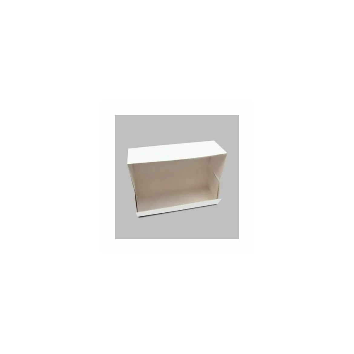 Boîte à buche carton blanc 25 x 11 x 11 cm - par 25