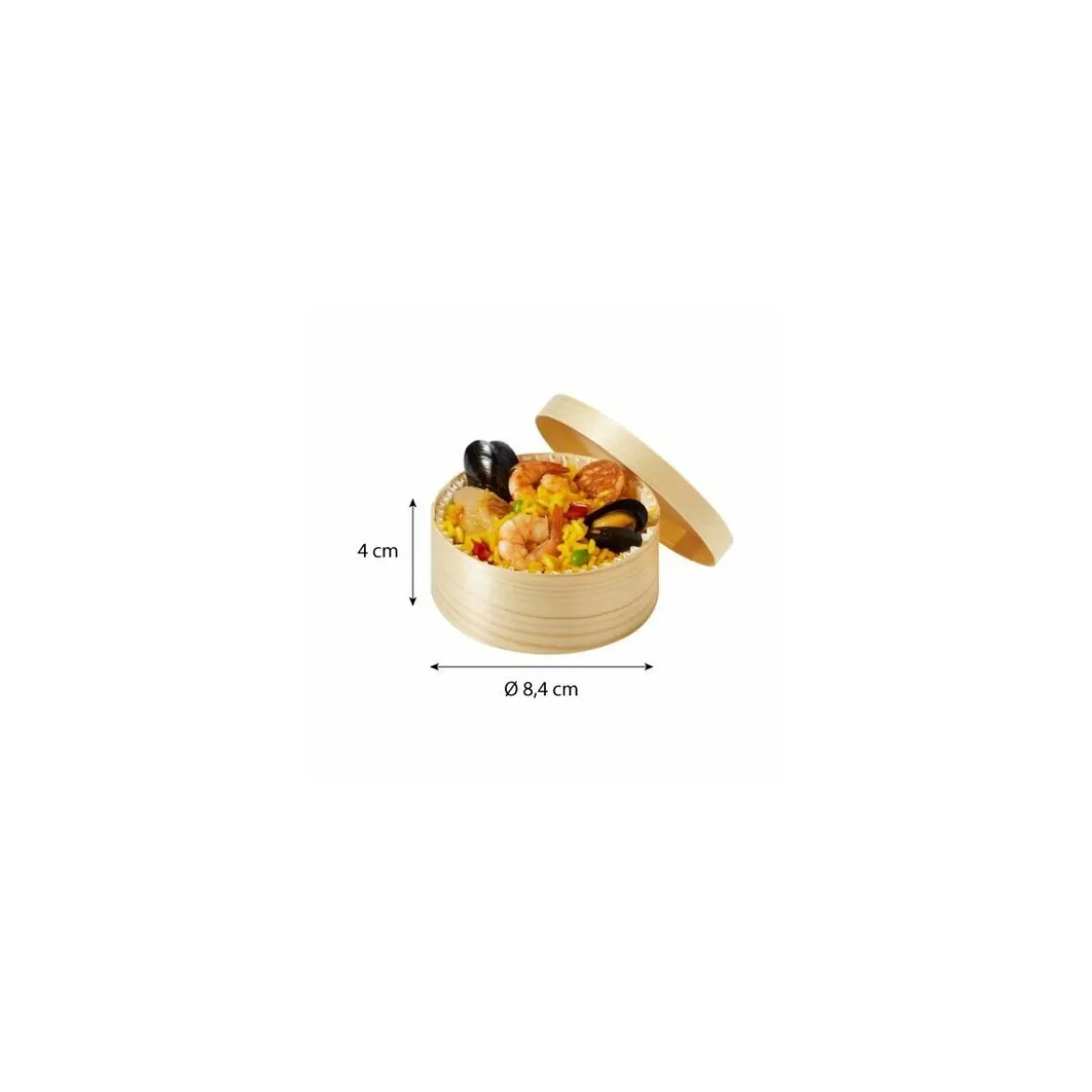 Boîte en bois Naturabox + papier cuisson 15 cl - par 300
