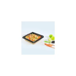 Boîte Luxifood carton kraft noir 120 cl + couvercle - par 20