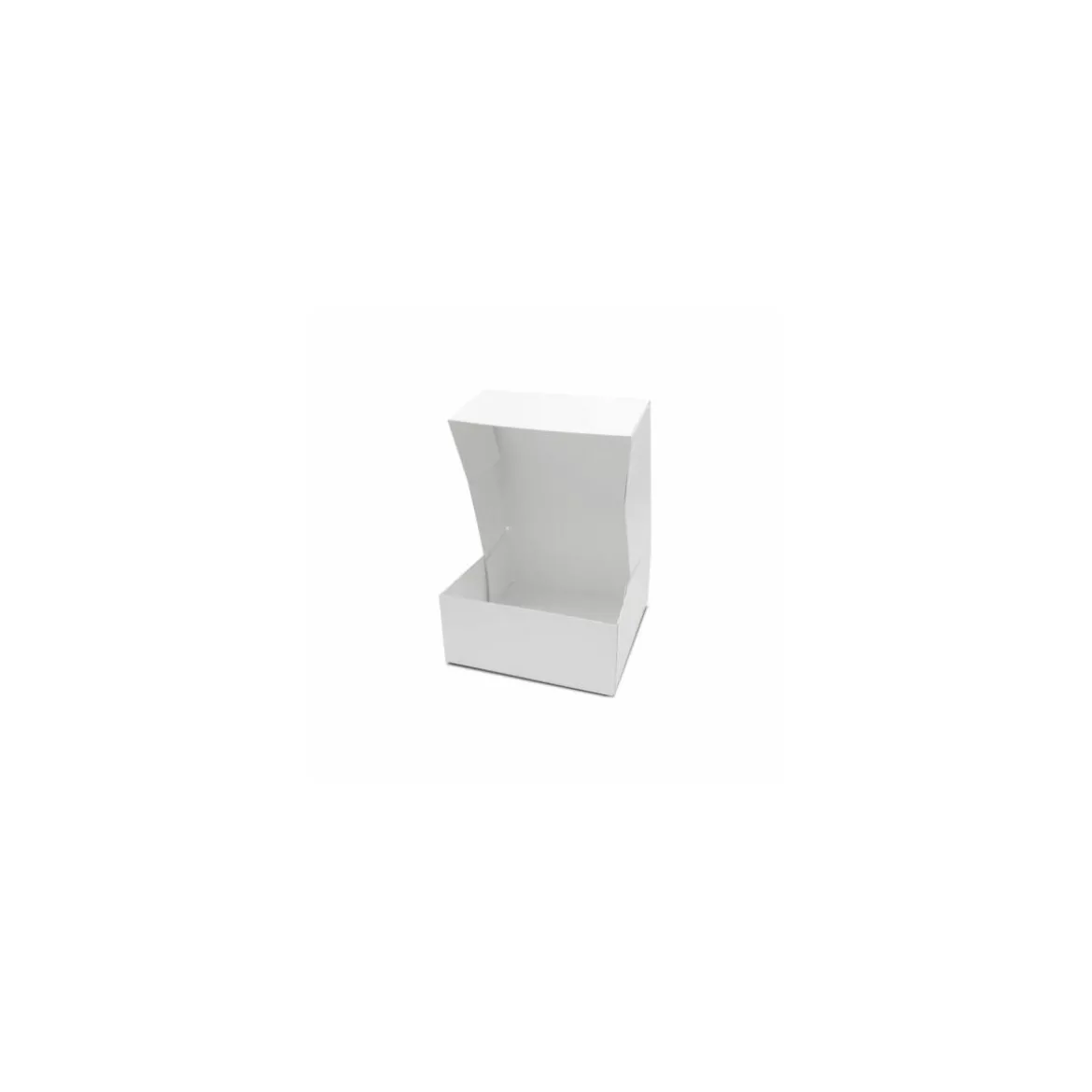 Boîte pâtissière blanche en carton 14 x 14 x 6 cm - par 50