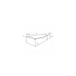 Boîte refermable kraft brun ingraissable 20 x 10 x 5 cm - par 375
