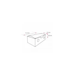 Boîte refermable kraft brun ingraissable 11,5 x 7,2 x 4,3 cm - par 750