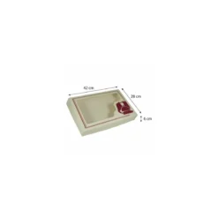 Boîte traiteur carton à fenêtre 42 x 28 x 6 cm - par 25