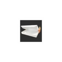 Boîte traiteur carton micro cannelures blanche 34 x 25 x 6 cm - par 25