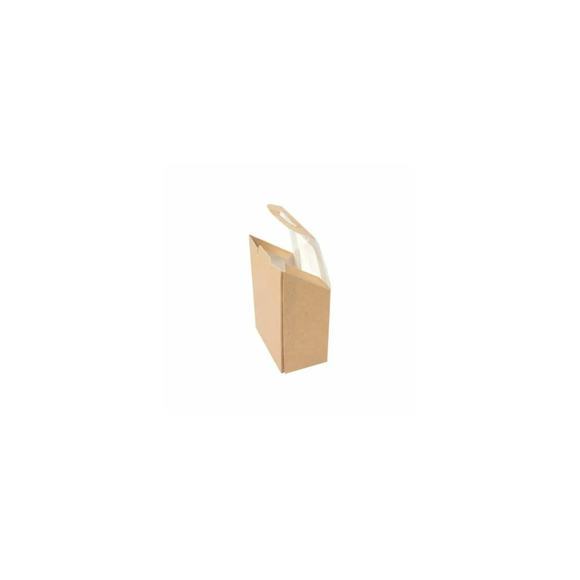 Boîte à wrap et tortilla avec fenêtre kraft brun - par 100