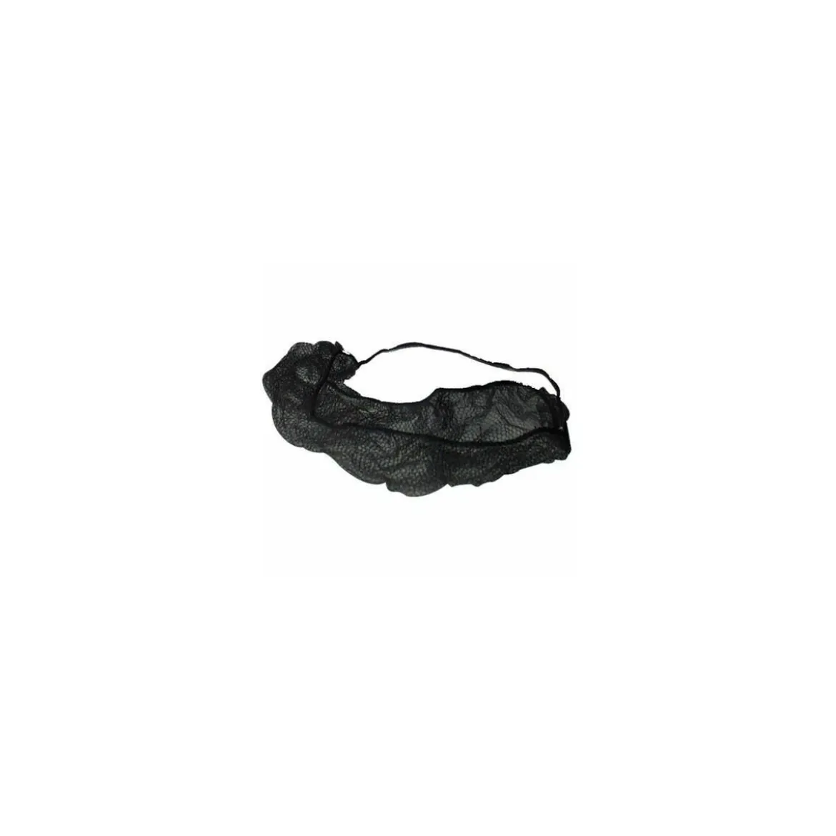 Cache barbe jetable PP non tissé noir 22 x 45 cm - par 100
