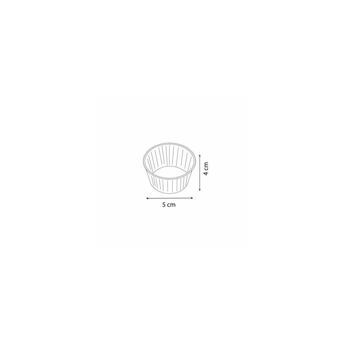 Caissette de cuisson ronde Optima 5 x 4 cm en carton brun - par 200
