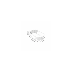 Caissette ovale plissée papier blanc 10,5 cm - par 1000