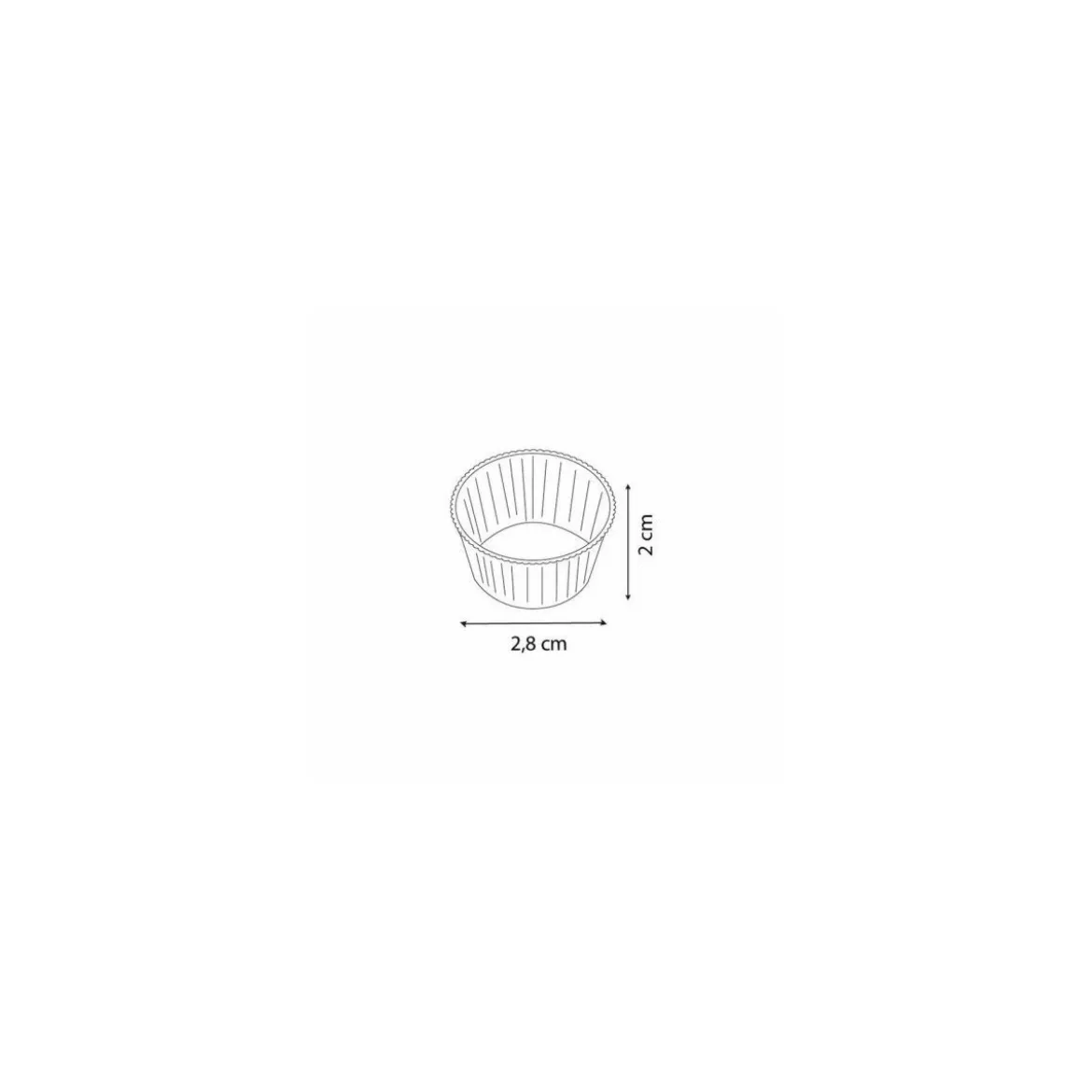 Caissette plissée blanche 2,8 x 2 cm (n°5) - par 1000