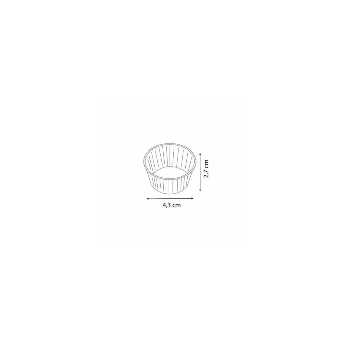 Caissette plissée blanche 4,3 x 2,7 cm (n°9) - par 1000