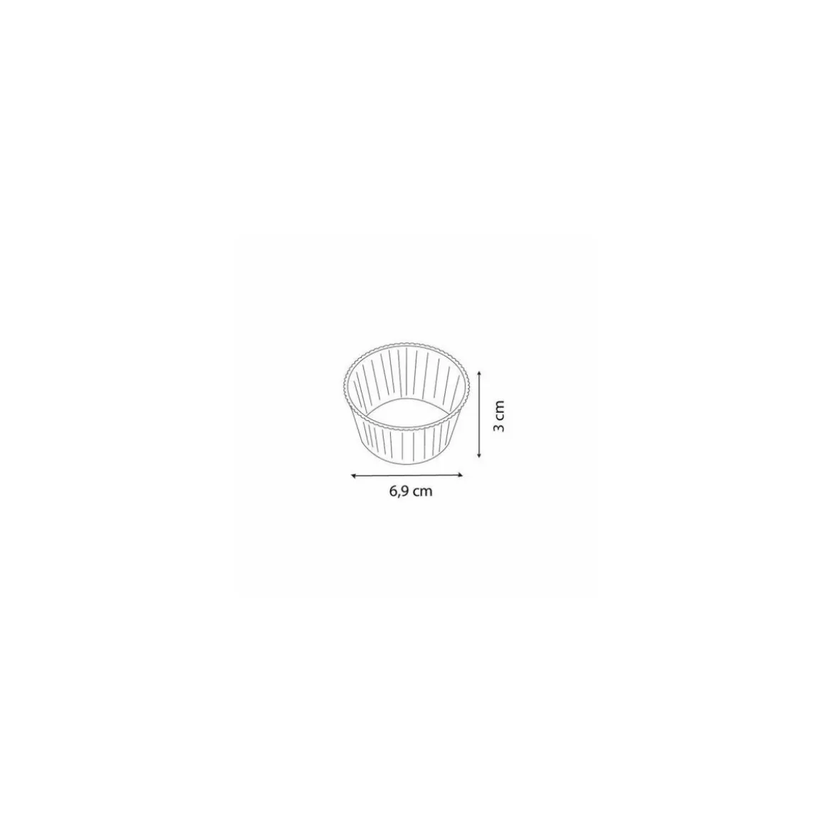 Caissette plissée brune 6,9 x 3 cm (n°1207) - par 1000