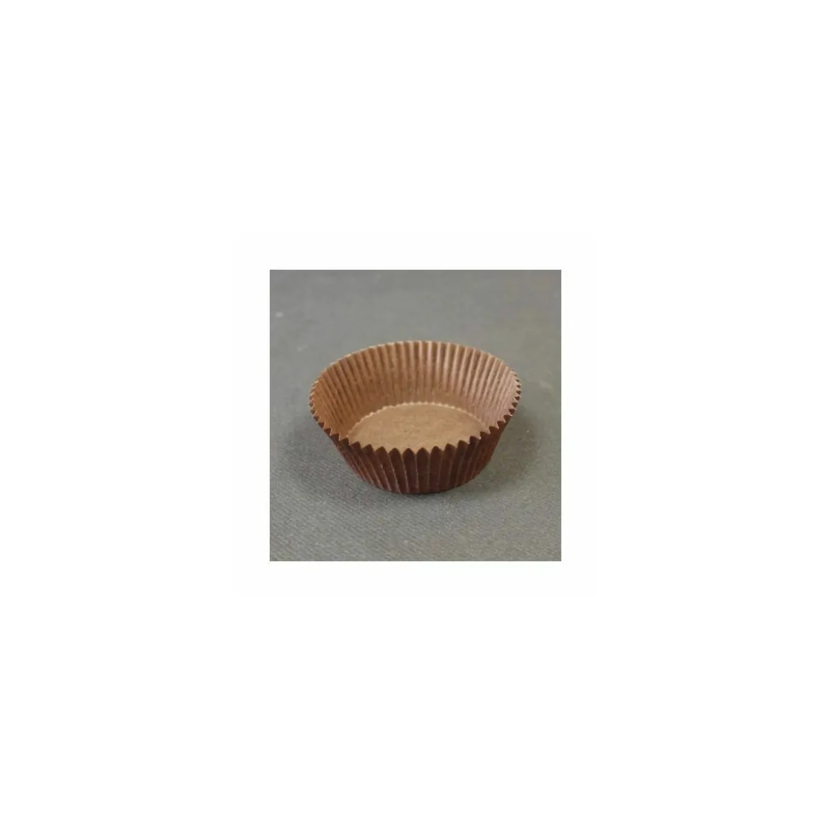 Caissette plissée brune 6,9 x 3 cm (n°1207) - par 1000