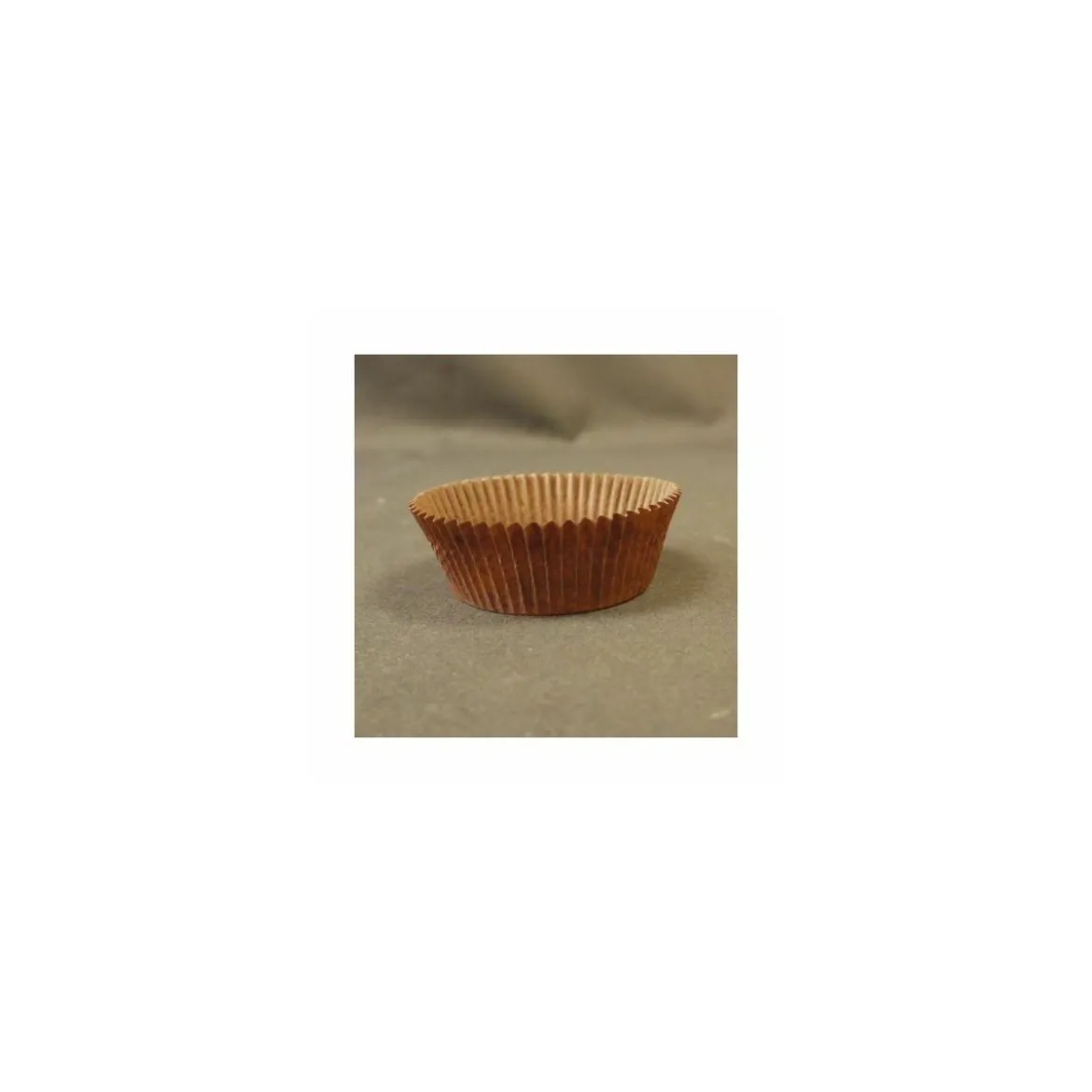 Caissette plissée brune 6,9 x 3 cm (n°1207) - par 1000