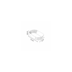 Caissette plissée ovale blanche 7,2 x 2,8 x 2 cm (n°82) - par 1000