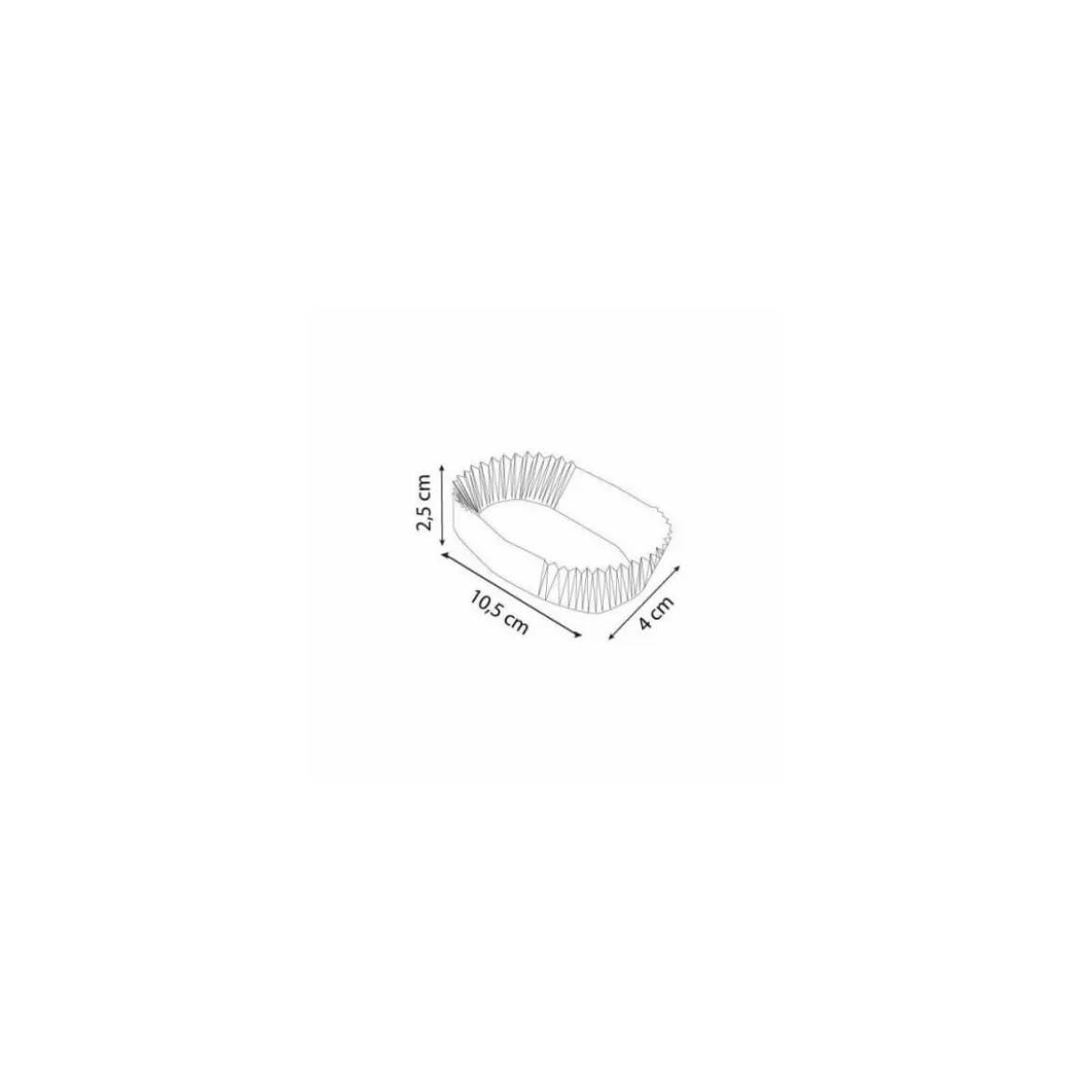 Caissette plissée ovale noire 10,5 x 4 x 2,5 cm (n°88) - par 1000