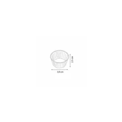 Caissette plissée ronde blanche 4 x 2,5 cm (n°8) - par 1000