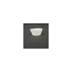Caissette plissée ronde blanche 4 x 2,5 cm (n°8) - par 1000