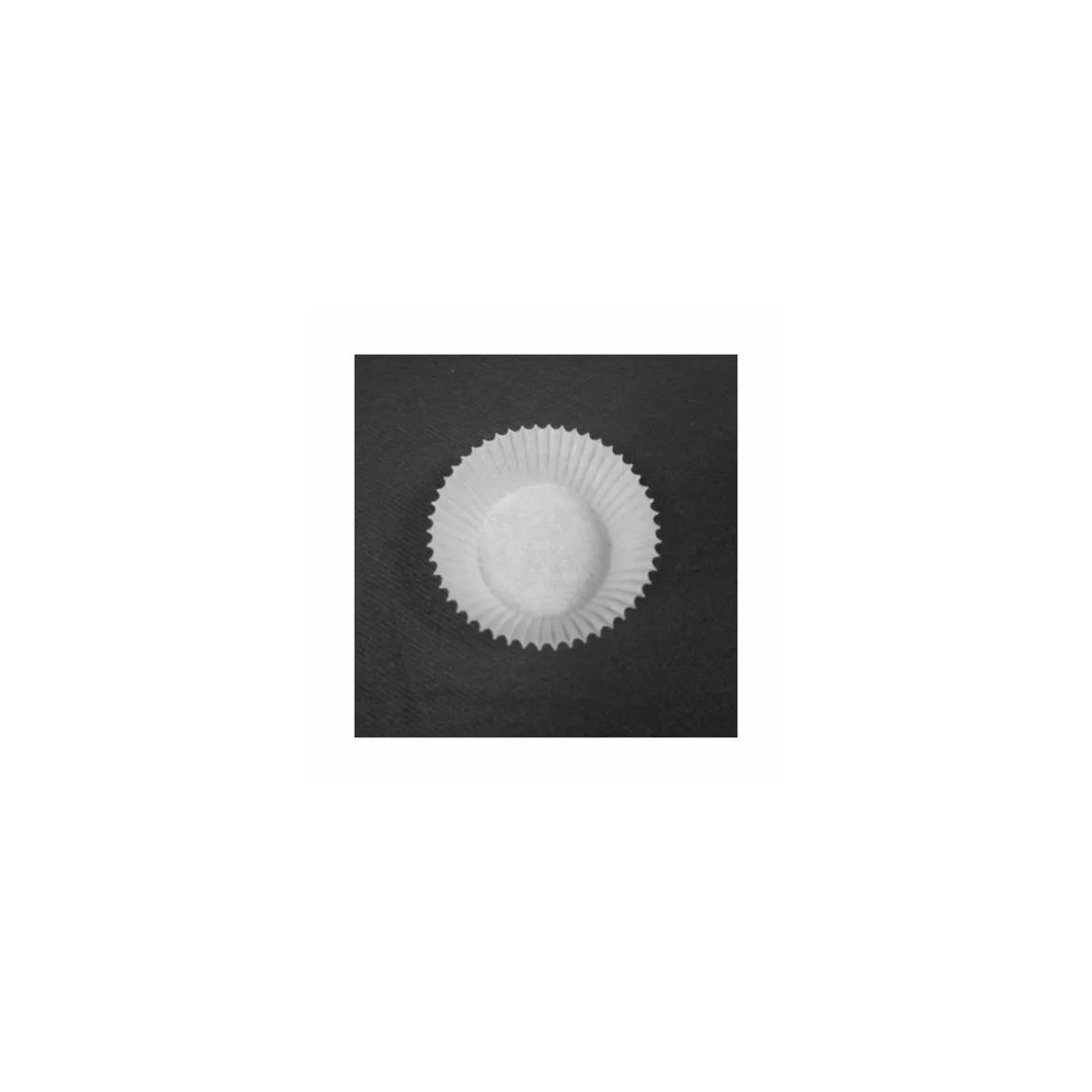 Caissette plissée ronde blanche 4,8 x 2,9 cm (n°10) - par 1000