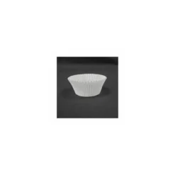 Caissette plissée ronde blanche 4,8 x 2,9 cm (n°10) - par 1000