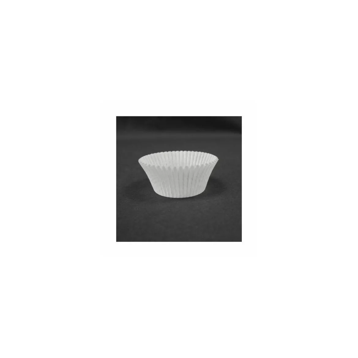 Caissette plissée ronde blanche 4,8 x 2,9 cm (n°10) - par 1000