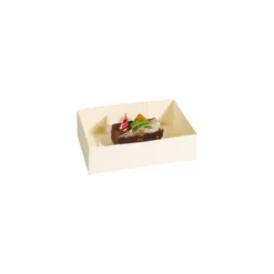 Caissette pâtissière en carton blanc 18 x 12 x 5 cm - par 100