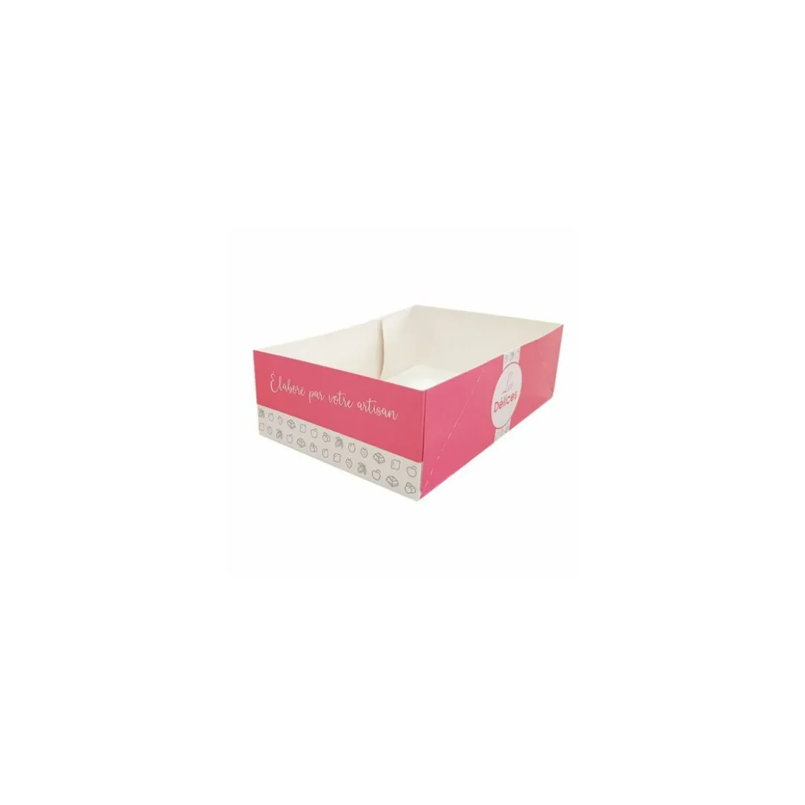 Caissette pâtissière 16 x 11 x 5 cm décor AURIOS - par 100