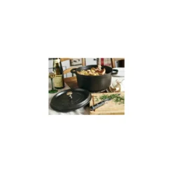 Cocotte fonte ovale noire ø 29 cm