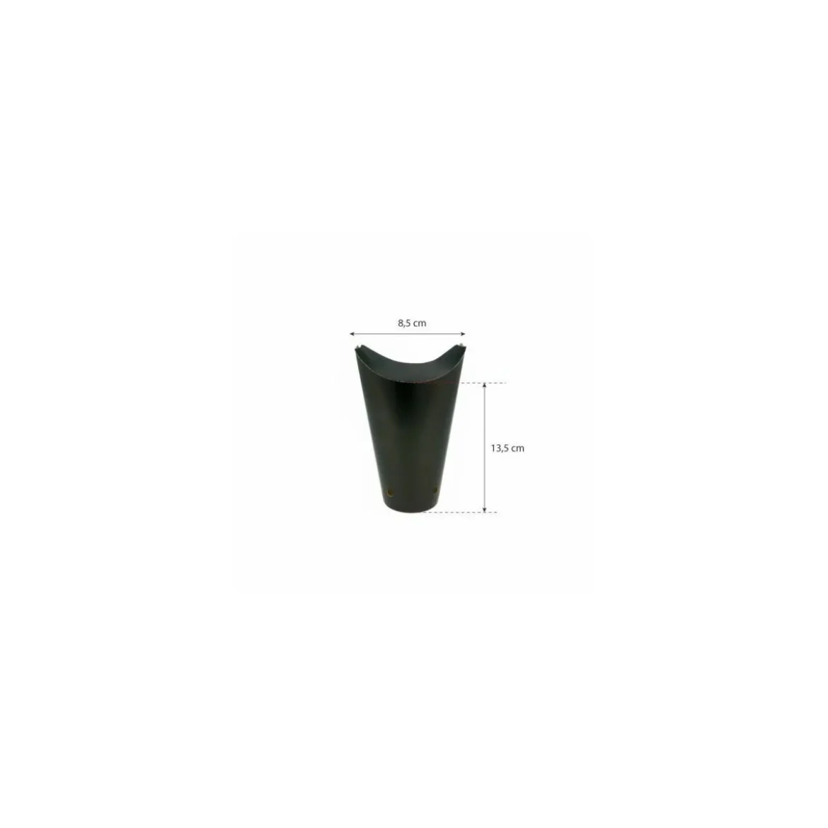 Coffret à frites carton refermable noir 660 ml - par 50