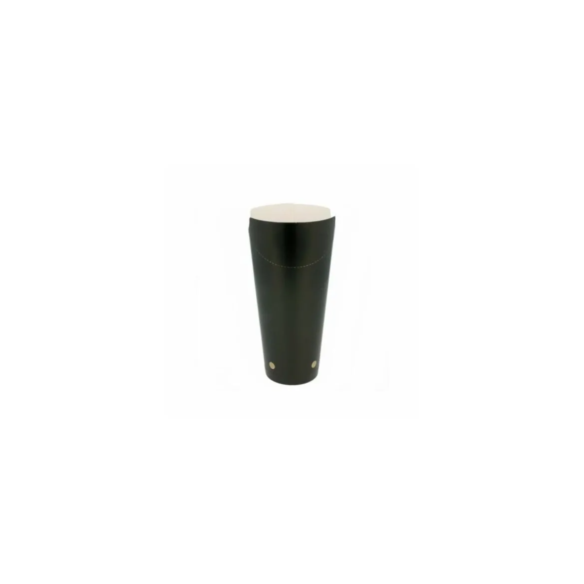 Coffret à frites carton refermable noir 660 ml - par 50