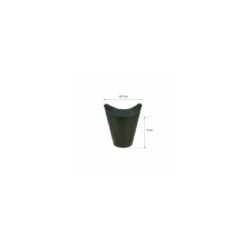 Coffret à frites carton refermable noir 480 ml - par 50