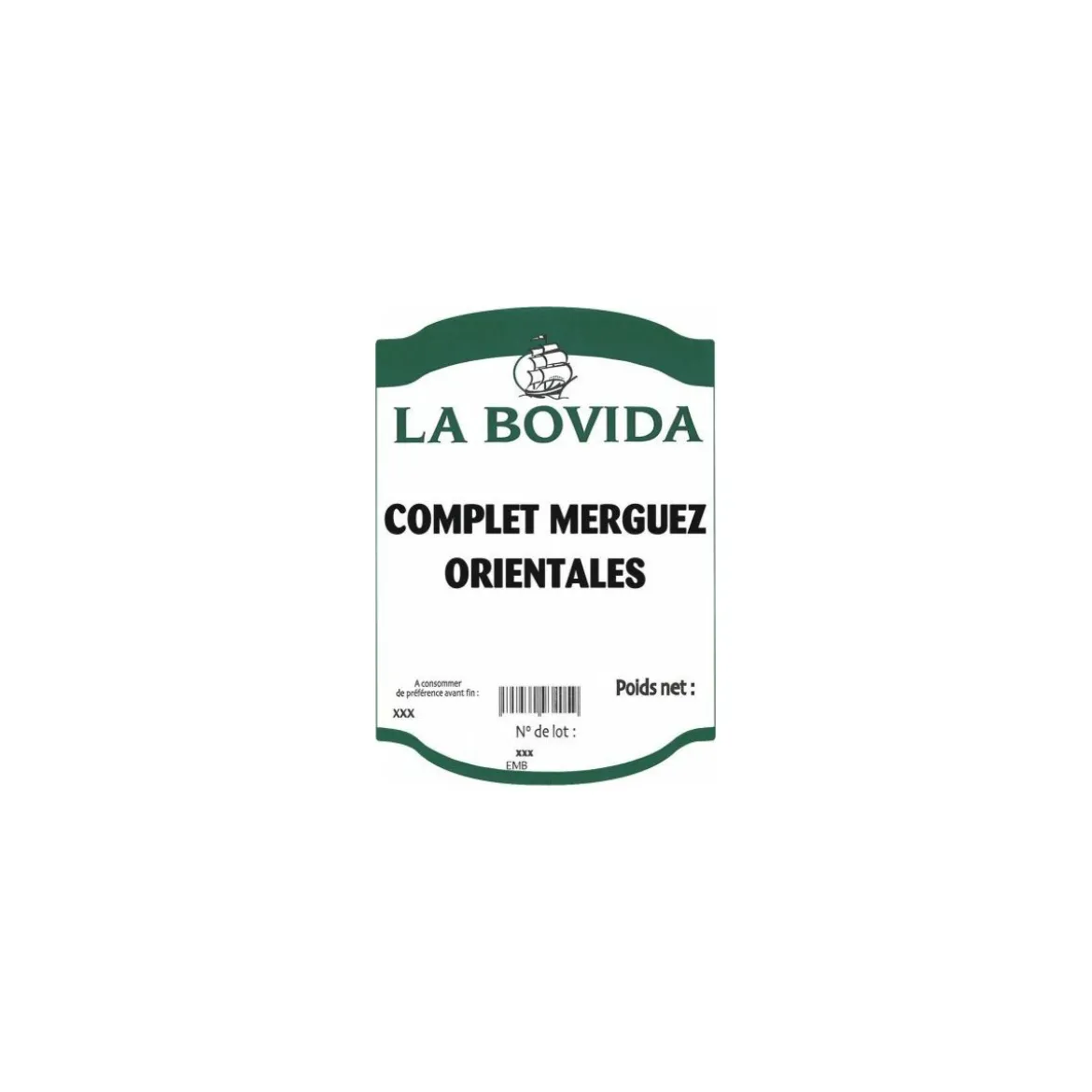Complet merguez orientales sac de 20 kg