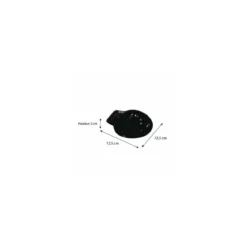 Coquille St Jacques polystyrène noir 12,5 x 12,5 x 2 cm - par 100