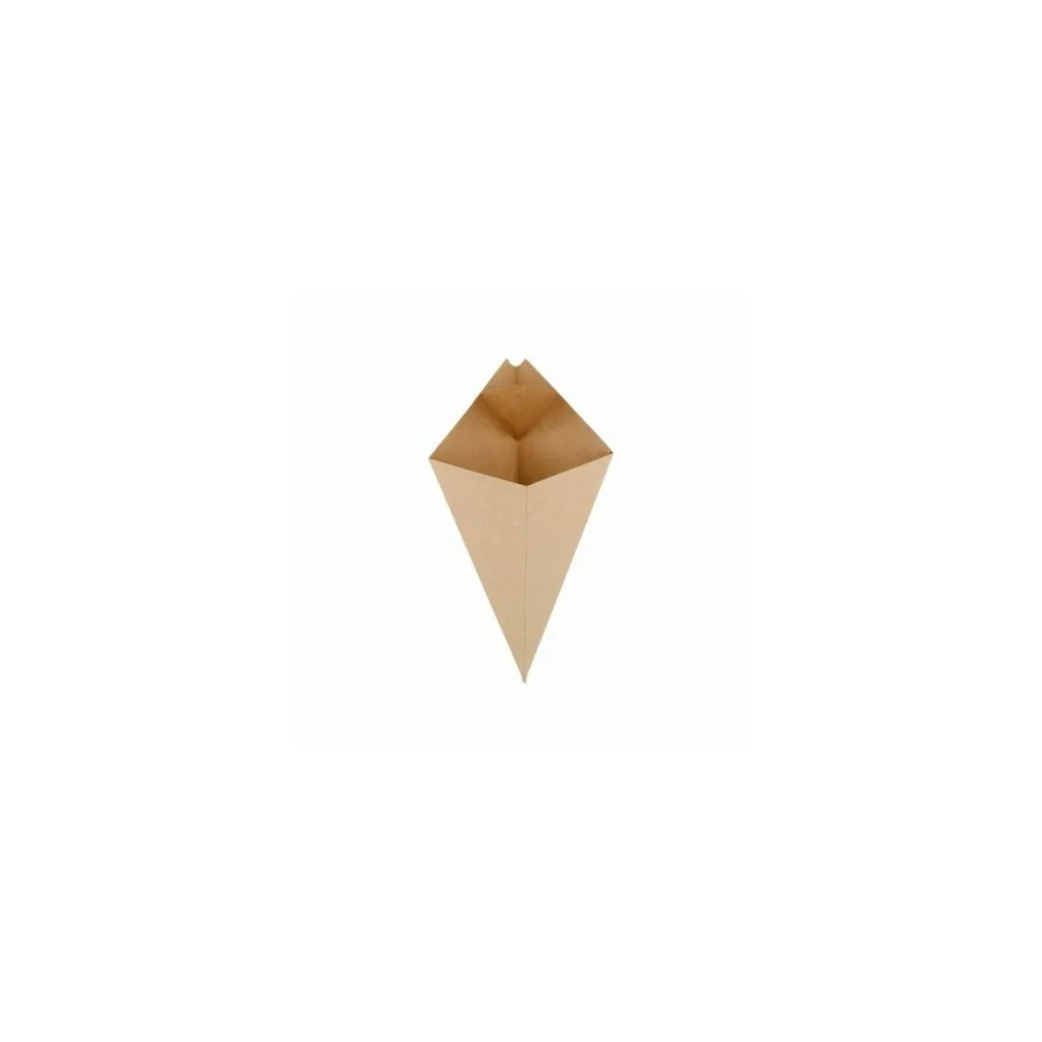 Cornet à frites kraft avec languette pour sauce 100 ml - par 200