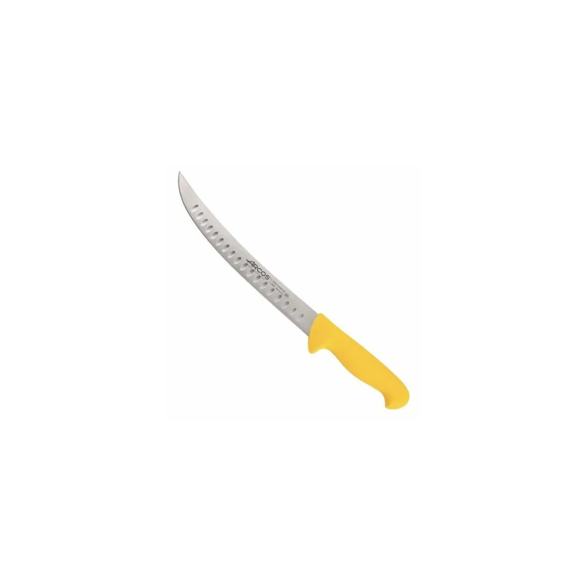 Couteau de boucher courbé alvéolé 2900 jaune Arcos 25 cm