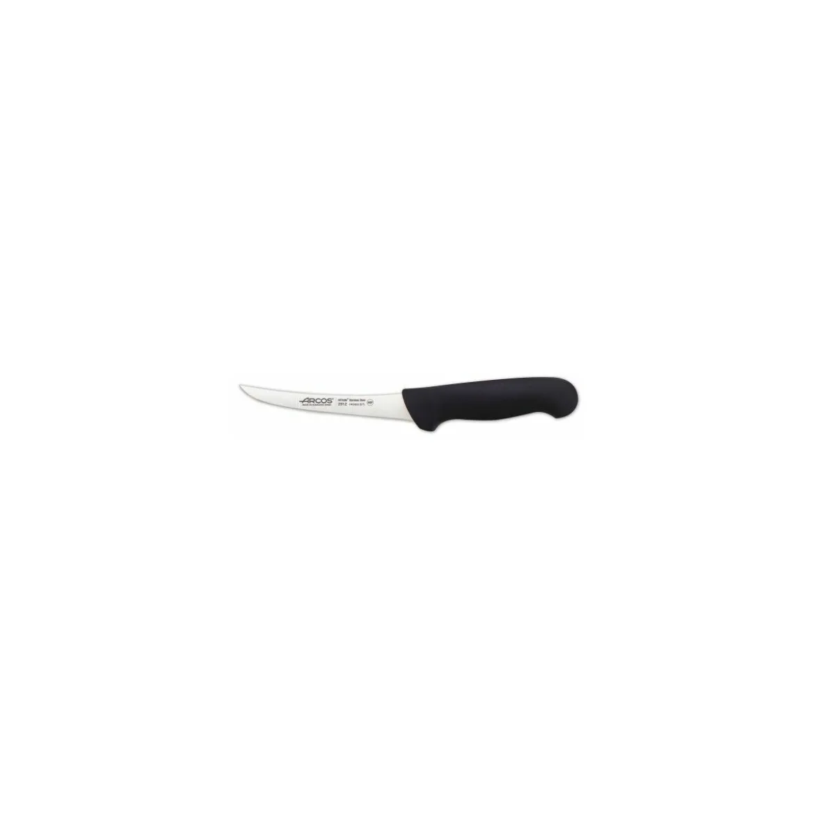 Couteau désosseur semi rigide courbé Gamme 2900 noir Arcos 14 cm