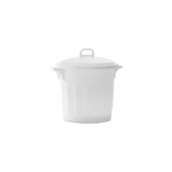 Couvercle blanc poignée PEHD pour conteneur alimentaire 75 L