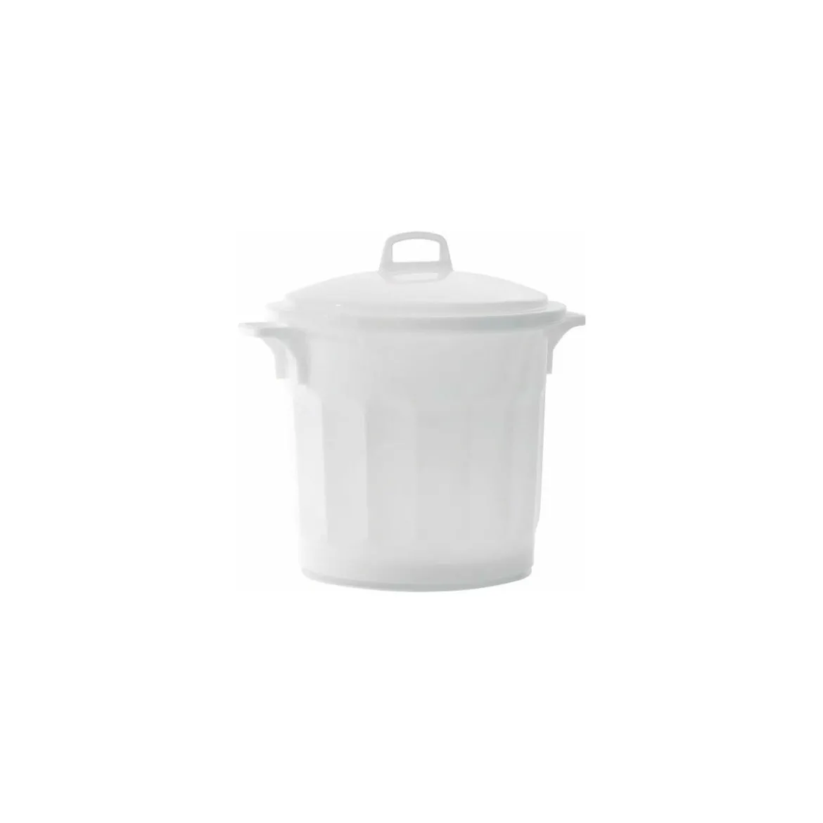 Couvercle blanc poignée PEHD pour conteneur alimentaire 75 L