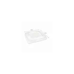 Couvercle carré PP pour saladiers bagasse 750 ml et 1000 ml - par 100