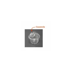 Couvercle dôme plastique transparent pour coupe à dessert 275 ml - par 50
