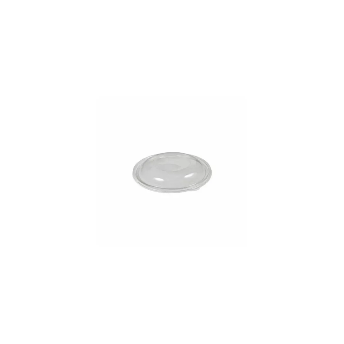 Couvercle dôme plastique transparent pour saladier rond jetable 14 cm - par 50