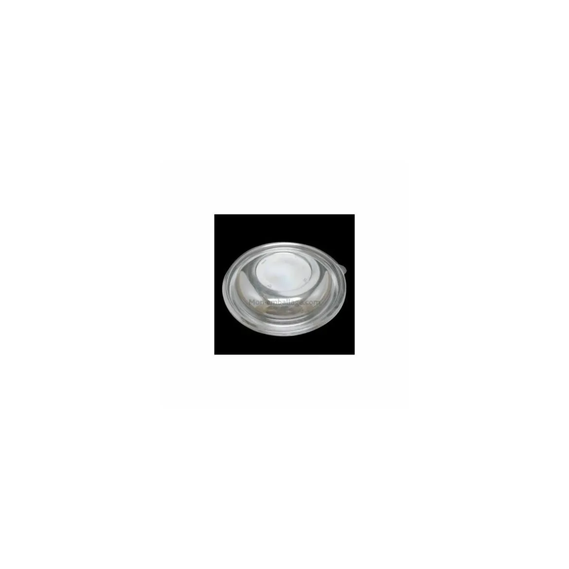 Couvercle dôme plastique transparent pour saladier rond jetable 14 cm - par 50